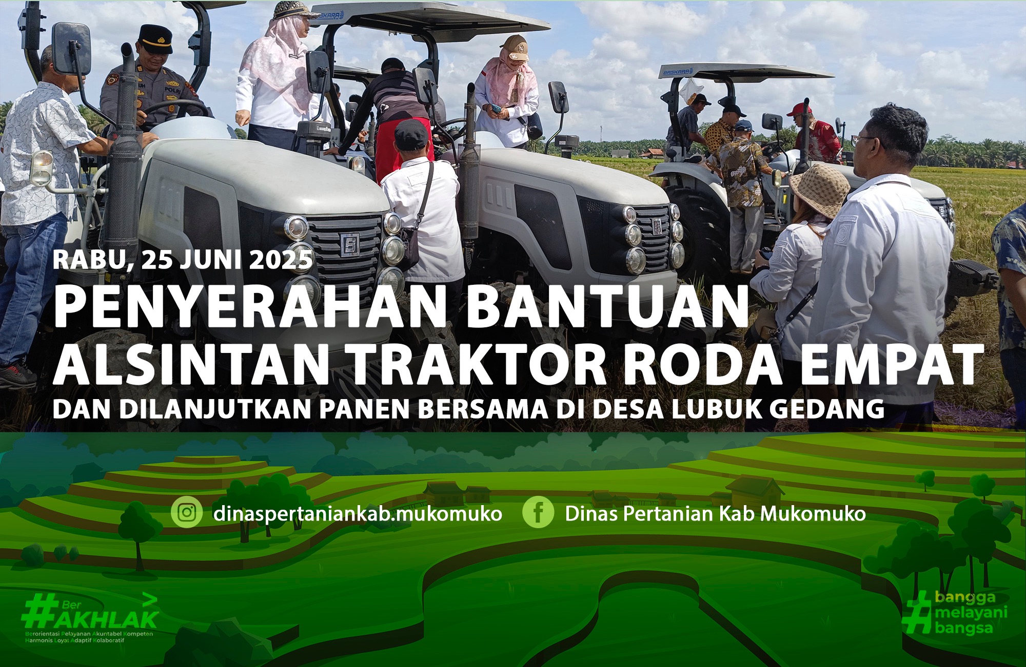 Penyerahan Bantuan ALSINTAN Traktor Roda 4